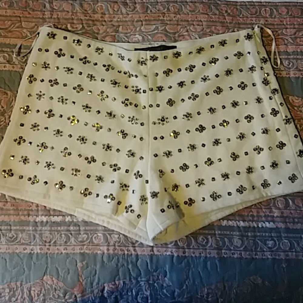 Zara basic bead and sequin shorts
